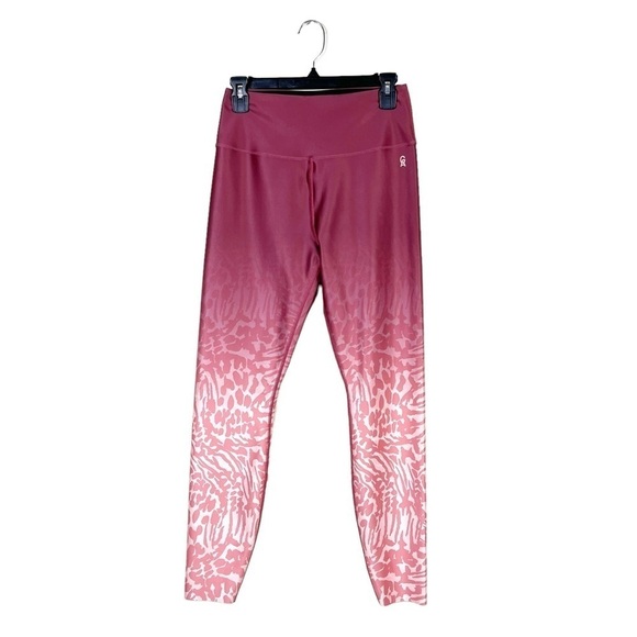 Good American Women's High Waist Ombre Wild Hibiscus Leggings Pink Size 3 (L) - Picture 1 of 9